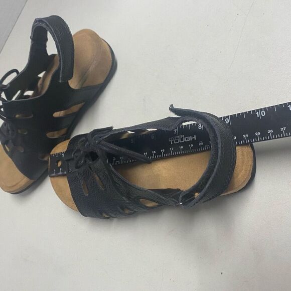 Maizie Style Leather Lace Up Black Sandals 7.5 SEE DESCRIPTION - Picture 5 of 10